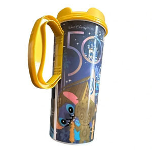 Disney World 50th anniversary tumblr with yellow lid